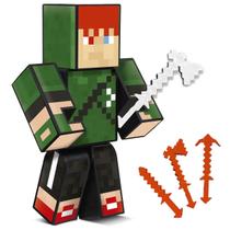 Boneco Robin Jogo Mine Youtuber Gamer 15 CM Craft