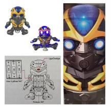 Boneco Robô Dança Musical Gira 360 Brinquedo Transformers - DM TOYS