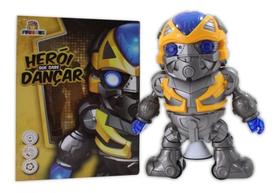 Boneco Robô Dança Musical Gira 360º Brinquedo Transformers