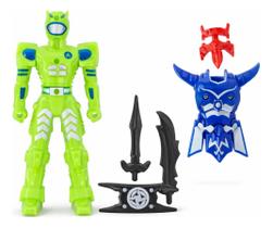 Boneco Robô Guerreiro Infantil Com Espadas Brinquedo Ação Boneco Robô Guerreiro Infantil Com Espadas Brinquedo Ação