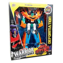 Boneco Robô Transforma Caminhão 2 em 1 Fighter Bots Warrior War Robot World 35cm L015-78 - Dorémi Boneco Robô Transforma Caminhão 2 em 1 Fighter Bots Warrior War Robot World 35cm L015-78 - Dorémi