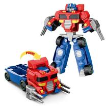 Boneco Robô Transforma em Caminhão 2 em 1 Vermelho e Azul L015-65 - Dorémi