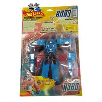 Boneco Robo Transformer Azul com Acessorios - Elite 00870