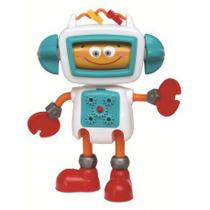 Boneco roby robô de atividades fala frases elka