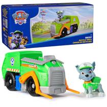 Boneco Rocky Com Veículo Caminhão Reciclagem Patrulha Canina Colecionável Boneco Rocky Com Veículo Caminhão Reciclagem Patrulha Canina Colecionável