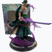Boneco Roronoa Zoro 20cm na base One Piece Action Figure