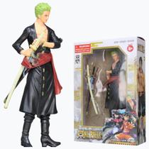 Boneco Roronoa Zoro Preto 18cm One Piece Action Figure