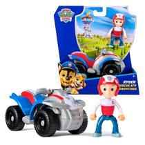 Boneco Ryder Com Carrinho Quadriciclo Infantil Boneco Articulado 6 Cm