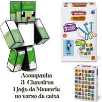 Boneco Sandega 25cm Gamer Skin Com 3 Chaveiros Algazarra Brinquedos