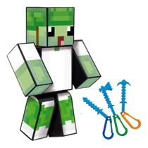 Boneco Sandega Jogo Mine Youtuber com Ferramentas 25cm Craft