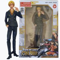 Boneco Sanji Preto 18cm One Piece Action Figure
