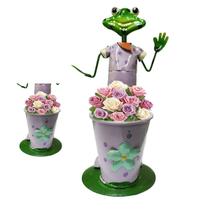 Boneco Sapo Decoraçao Jardim Quintal Balde de Flor Varanda Ambiente Externo Enfeite Casa Pousada