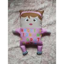 boneco senhor alfabeto senhora alfabeto almofada naninha educativa