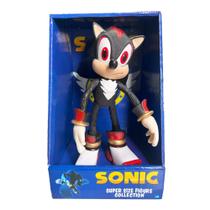 Boneco Shadow Sonic Preto Grande Brinquedo Articulado 28cm