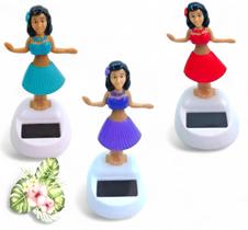 Boneco Solar Dançarina Havaiana Hula Hula A Bateria Solar