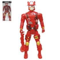 Boneco soldado bombeiro guerreiro com acessorio 2 pecas na solapa Boneco soldado bombeiro guerreiro com acessorio 2 pecas na solapa