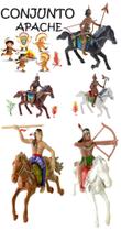 Boneco soldado indio apache brinquedo faroeste indio cowboy com cavalo soldadinho indio