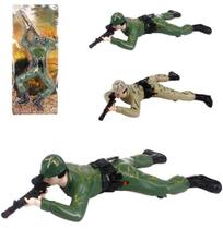 Boneco soldado rastejando w-force + som e luz a pilha na cartela wellkids - Wellmix
