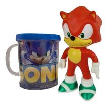 Boneco Sonic Collection Com Caneca Personalizada Presente