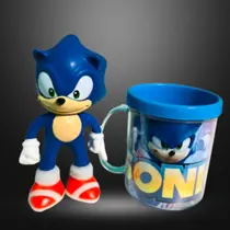 Boneco Sonic com Caneca personalizada Boneco Sonic com Caneca personalizada