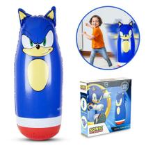 Boneco Sonic Teimosinho Inflável João Bobo 3d Infantil 75 cm - BBR Toys