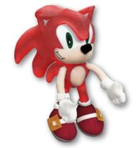 Boneco Sonic Vermelho de Pelúcia Super Macia Tendência