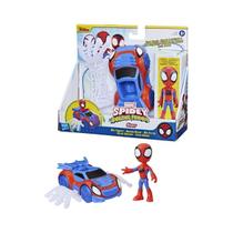 Boneco spidey figura homem aranha com carro aranha hasbro f7454
