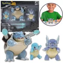 Boneco Squirtle Wartortle e Blastoise Pokemon Action Figure Sunny 3289