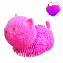 Boneco Squish Anti Stress Gato Brinquedo De Apertar Com Luz Led