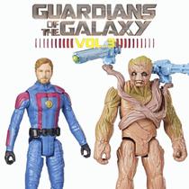 Boneco Star Lord e Groot Guardiões Da Galáxia Vol.3 Marvel