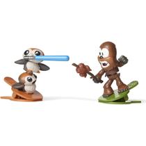 Boneco Star Wars Battle Bobblers Porgs Vs Chewbacca - Hasbro