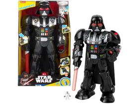 Boneco Star Wars Robô Darth Vader Lança Disco Imaginext