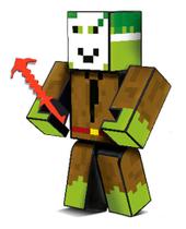 Boneco Stick 15cm Original Minecraft Jogo Memória Kit