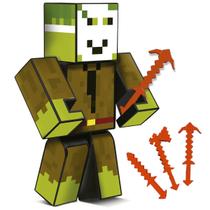 Boneco Stick Jogo Mine Youtuber Gamer 15 CM Craft