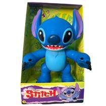 Boneco Stitch Azul Filme Lilo e Stitch Articulado Vinil Grande 22cm