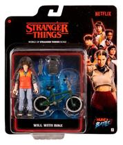 Boneco Stranger Things Will Byers Com Bike 10cm - Candide Boneco Stranger Things Will Byers Com Bike 10cm - Candide