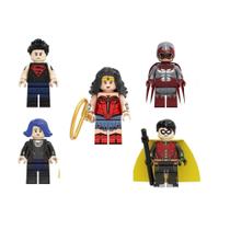 Boneco Super Heroes DC - Kit 5 Personagens em bloco