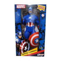 Boneco Super Herói Capitão América 22cm Vingadores Marvel Colecionável Boneco Super Herói Capitão América 22cm Vingadores Marvel Colecionável
