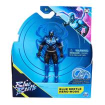 Boneco Super Herói Figura Besouro Azul 4" DC Modo Herói - Mattel