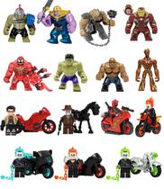 Boneco super herois hulk thanos bloco de montar escolha