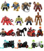 Boneco super herois hulk thanos deadpool motoqueiro blocos