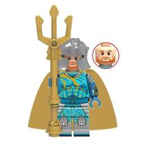 Boneco super herois vilões quadrinhos hq bloco de montar modelo:rei nereus