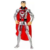 Boneco Super Homem Armadura De Aço Cinza Liga da Justiça (10480) - Mattel