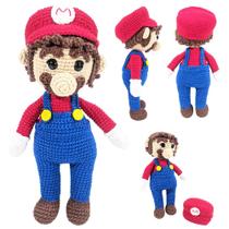 Boneco Super Mario Bros Amigurumi Crochê Grande Colecionável