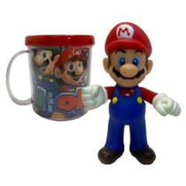 Boneco Super Mario Bros com caneca personalizada