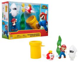 Boneco Super Mario World Diorama Mundo Submarino - 3015 - Candide