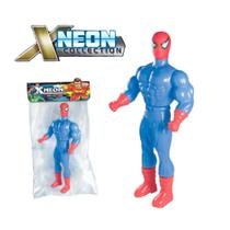 Boneco Super X Neon Spider Azul de ação Infantil Grande