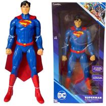 Boneco Superman Clark Kent Articulado Som DC Comics Candide - 9618