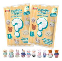 Boneco Surpresa Casinha Feliz Família Filhote - Kit Com 2 Un