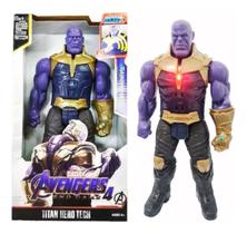Boneco Thanos 30cm Articulado C/som E Led Vingadores Boneco Thanos 30cm Articulado C/som E Led Vingadores